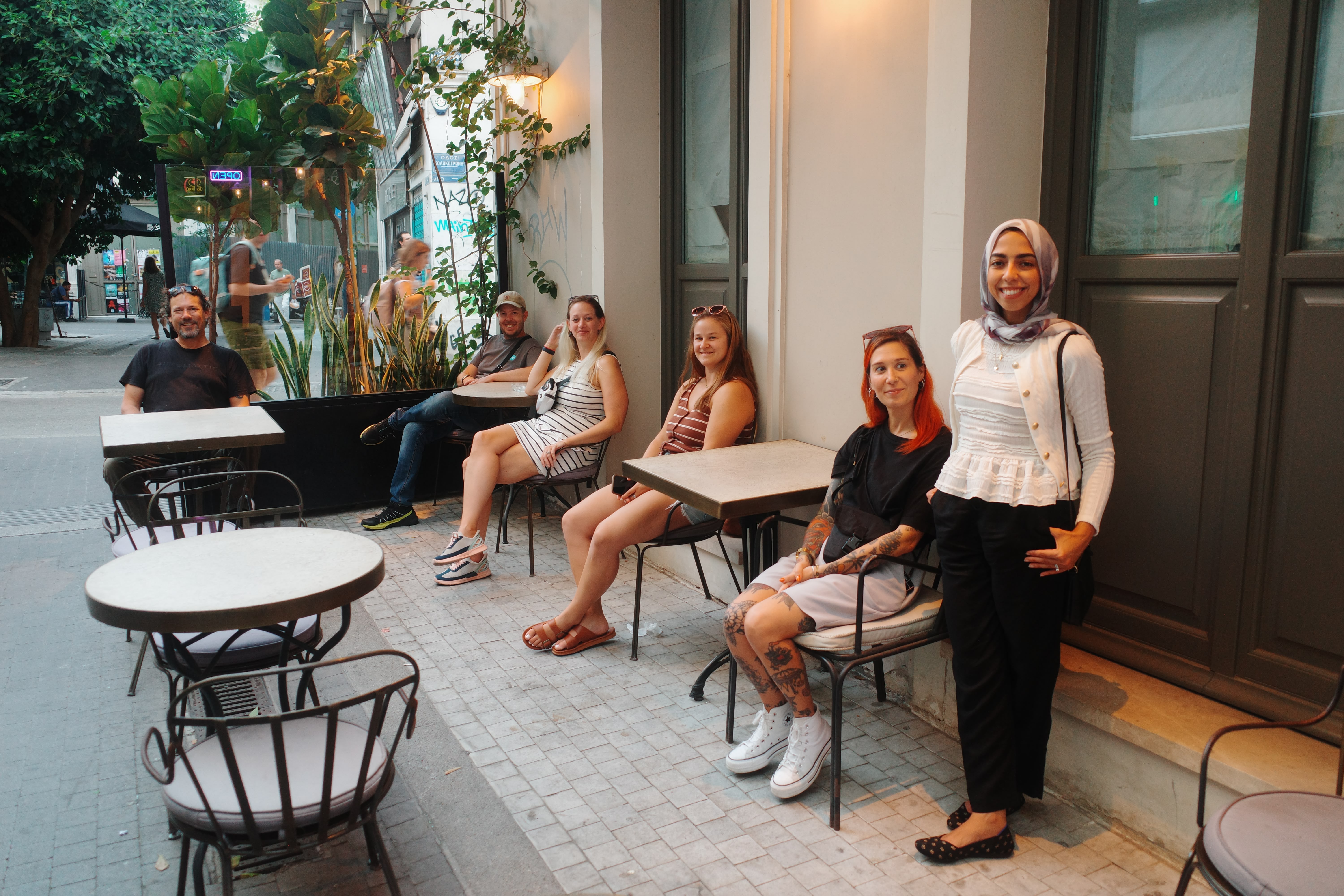 Modern Athens street scene